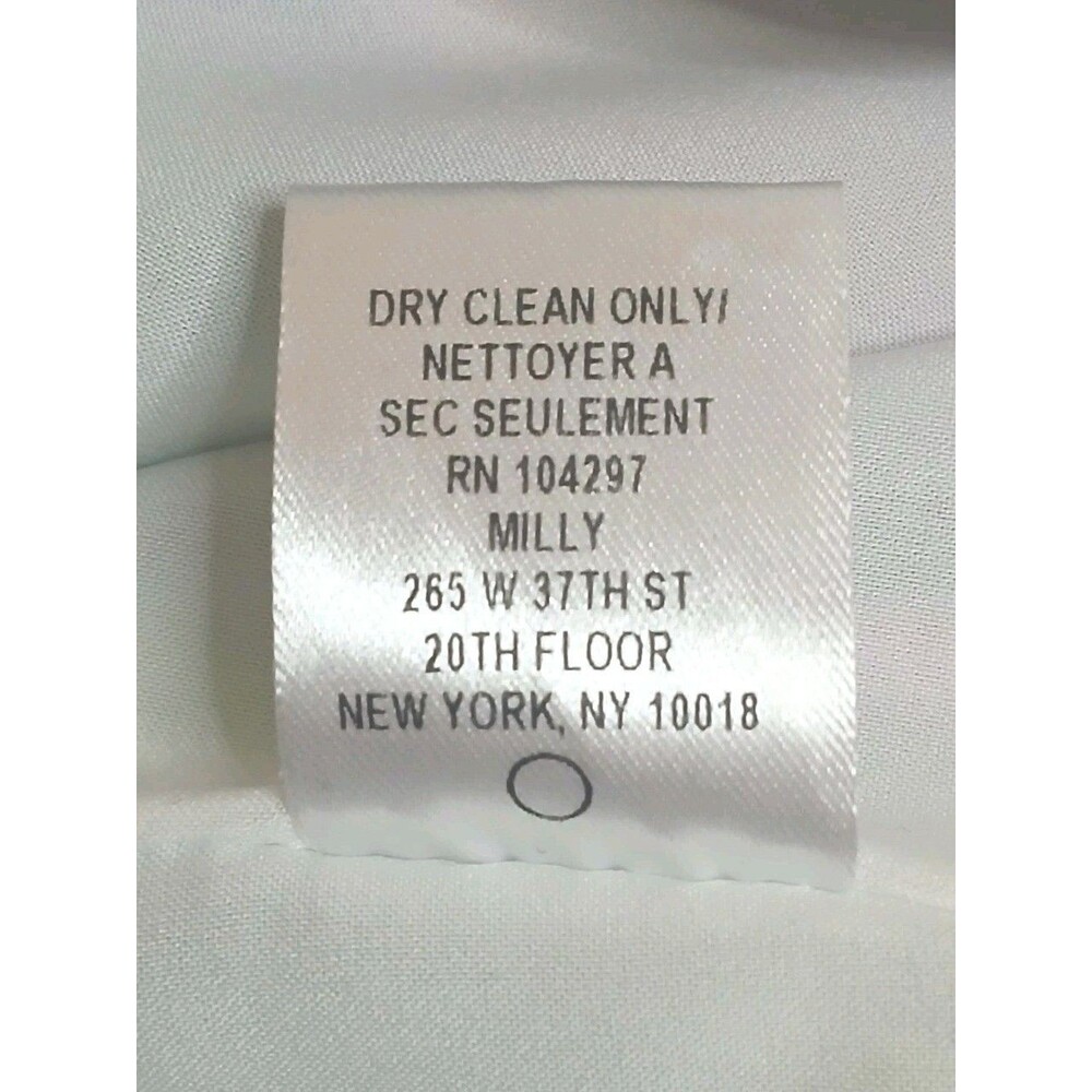 Milly Silk Dress Sz 8 Multicolor Shift Style Swirl Print w Rouched Side Hem $345 - Picture 14 of 15
